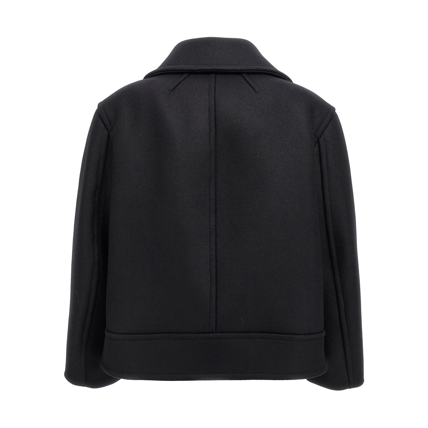 Saint Laurent Black Virgin Wool Coat