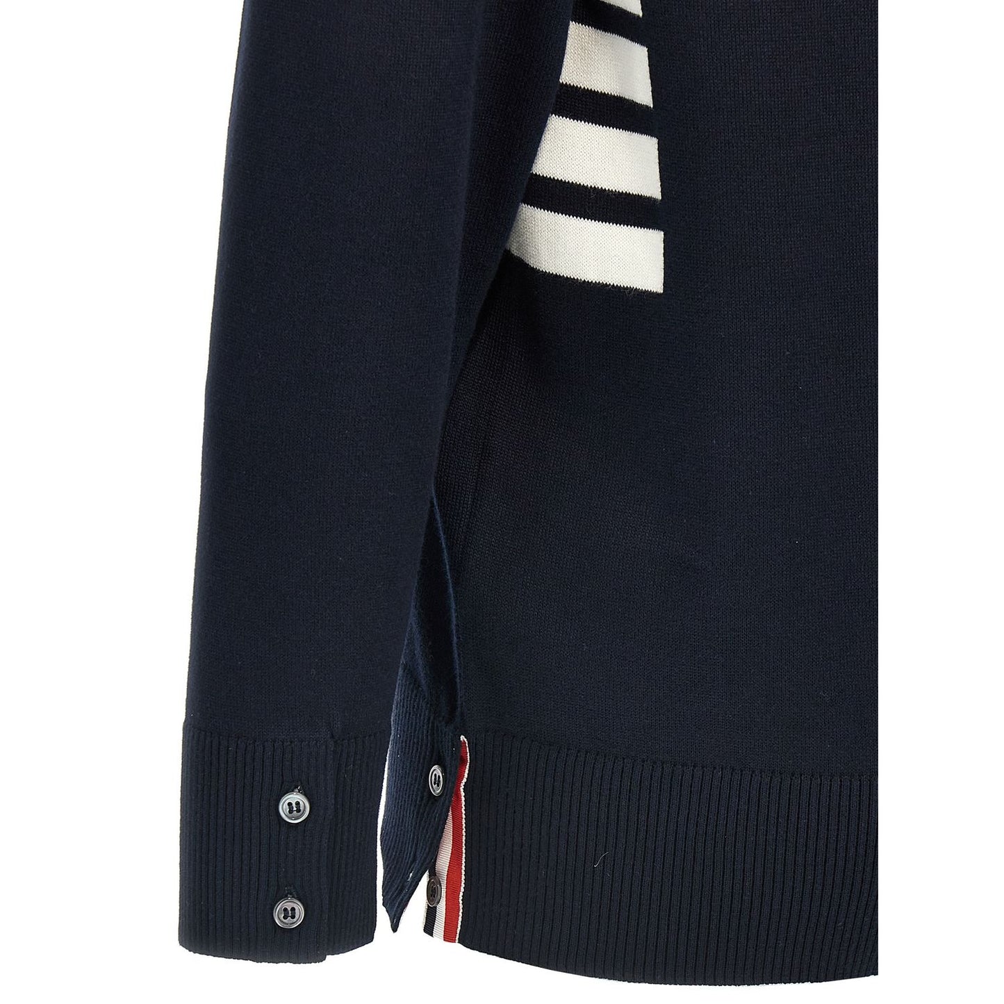Thom Browne Blue Cotton Cardigan