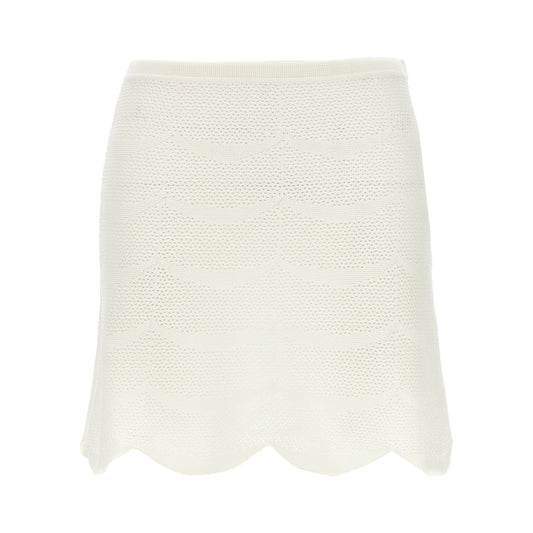 Tom Ford White Cotton Long Skirt