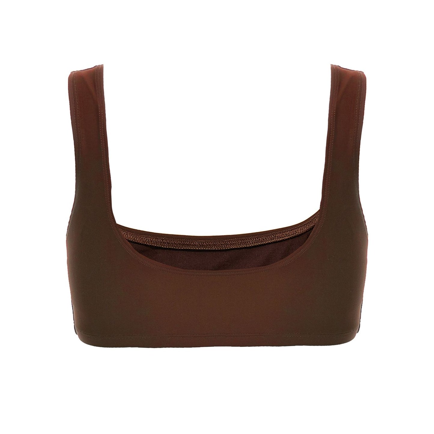 The Andamane Brown Polyamide Tank Tops