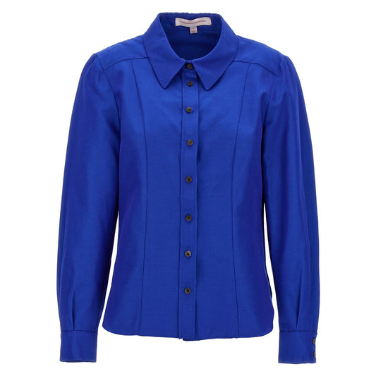 Carolina Herrera Blue Cotton Blouse