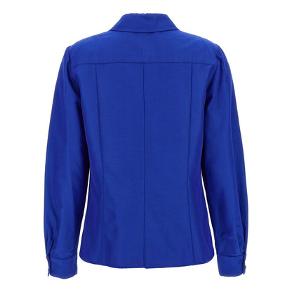 Carolina Herrera Blue Cotton Blouse