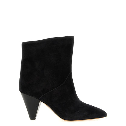 Isabel Marant Black Calfskin Ankle Boots