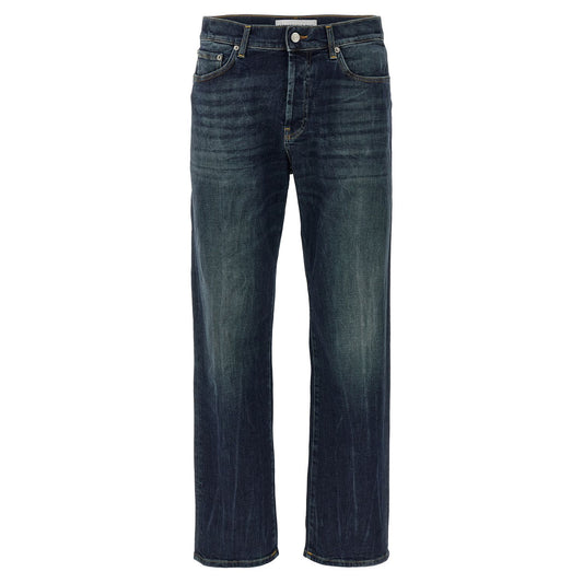 Department 5 Blue Cotton Straight-Leg Jeans