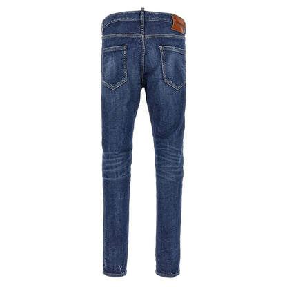 Dsquared² Blue Cotton Slim Fit Jeans