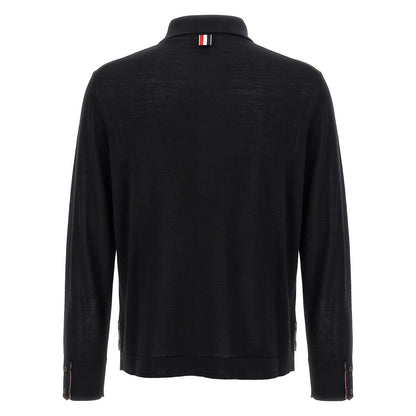 Thom Browne Black Virgin Wool Cardigan