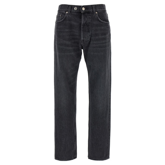 Department 5 Black Cotton Straight-Leg Jeans