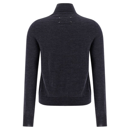 Maison Margiela Blue Wool Cardigan