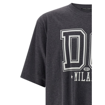 Dolce & Gabbana Gray Cotton T-Shirt