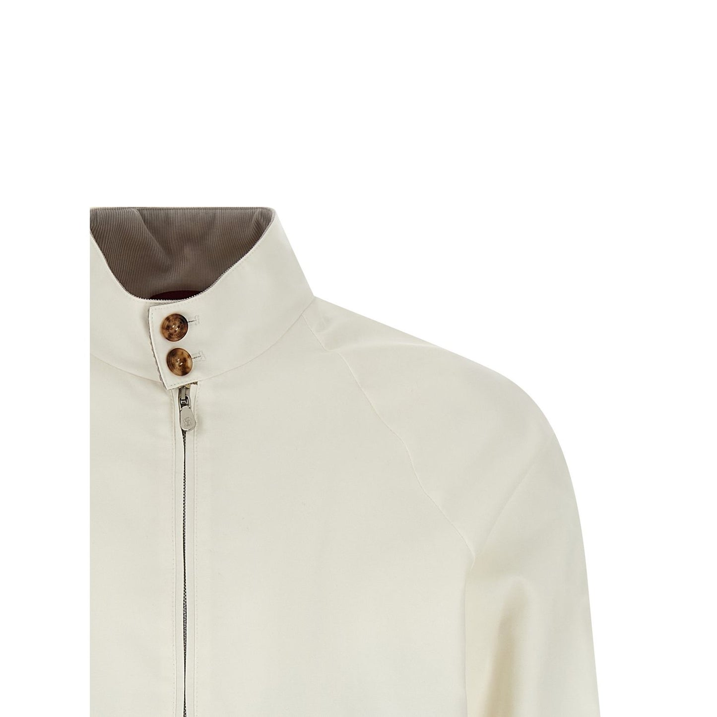 Brunello Cucinelli White Cotton Full-Length Jacket