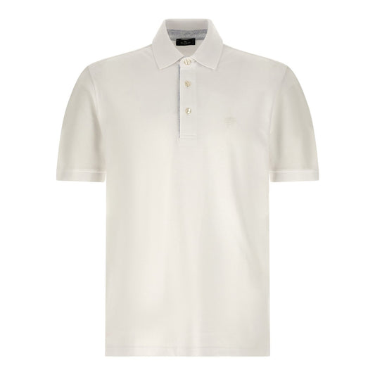 Etro White Cotton Polo Shirt