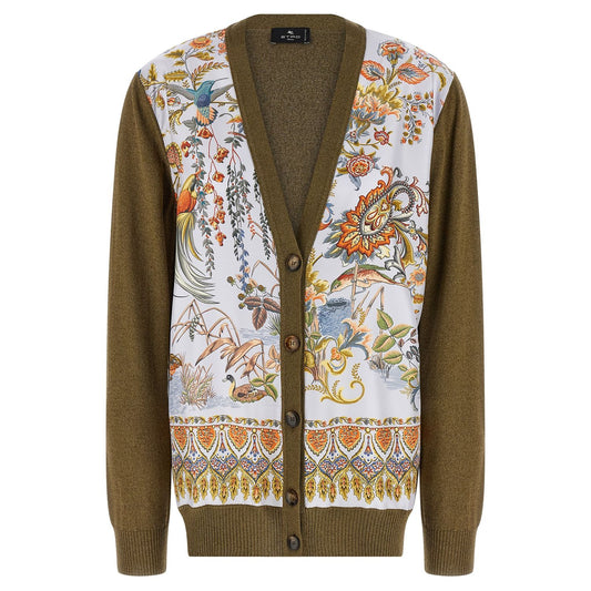 Etro Bicolor Cotton Cardigan