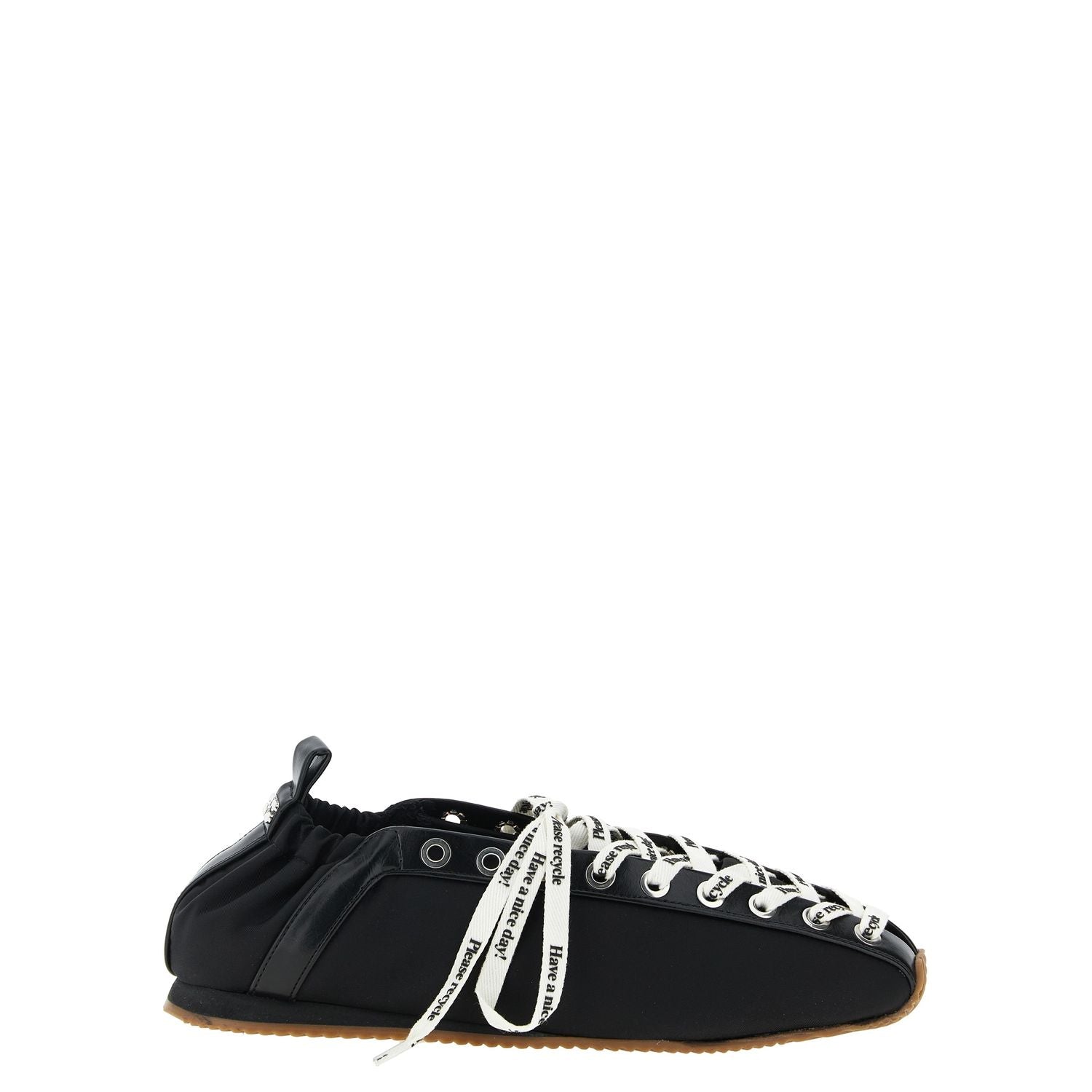 Ganni Black Polyamide Ballet Flats