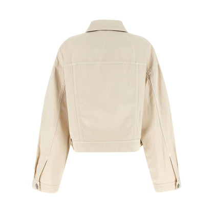 Brunello Cucinelli Beige Cotton Denim Jacket