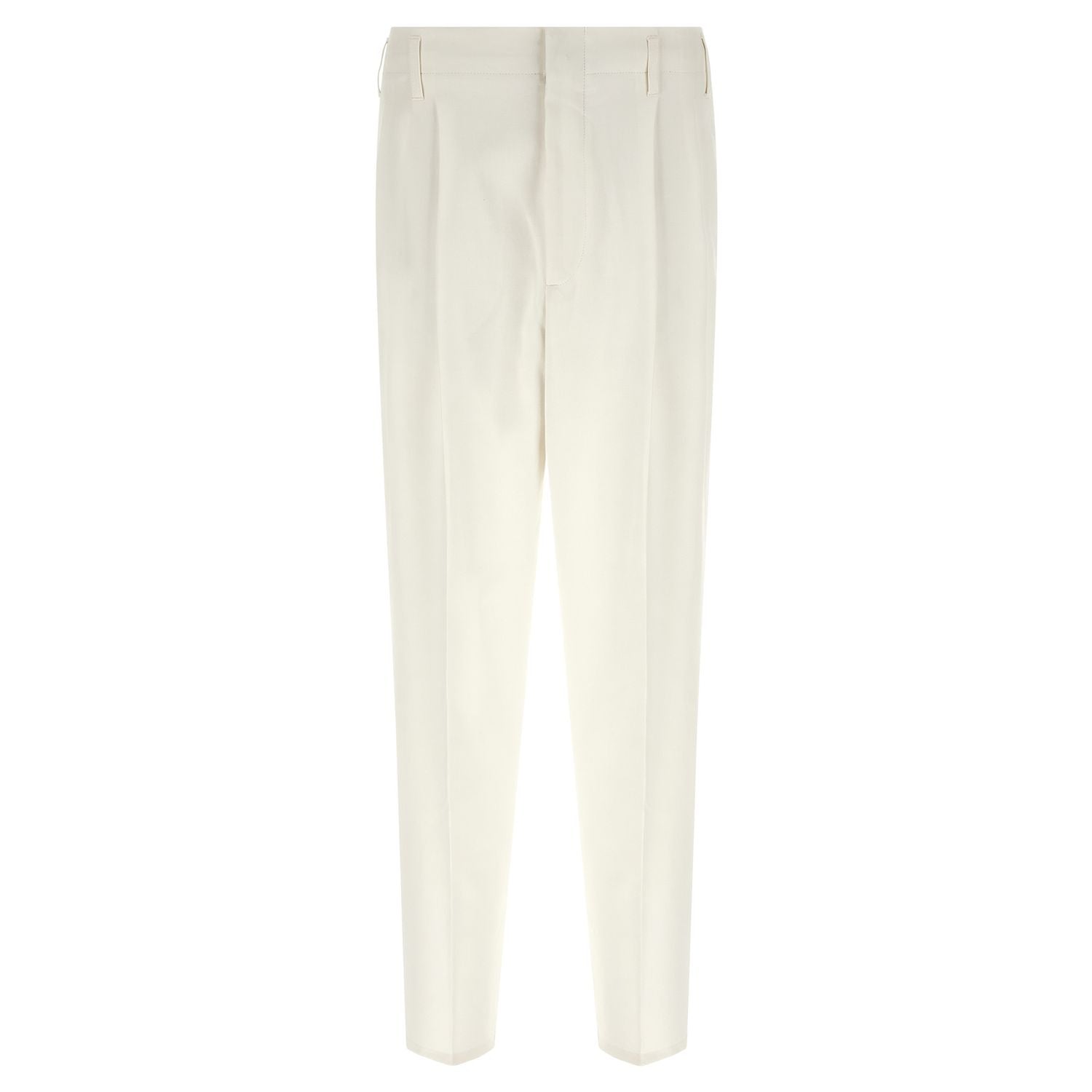 Brunello Cucinelli White Cotton Casual Pants