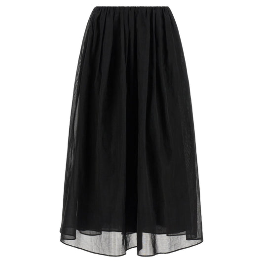 Brunello Cucinelli Black Cotton Mini Skirt