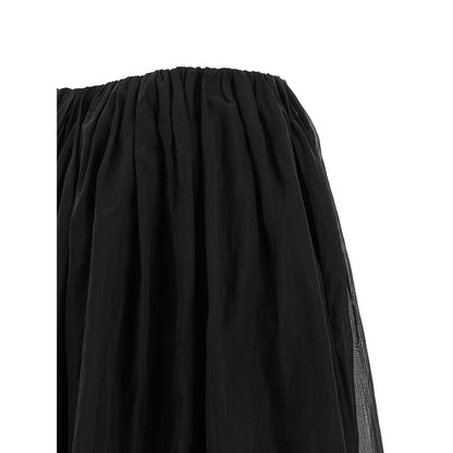 Brunello Cucinelli Black Cotton Mini Skirt