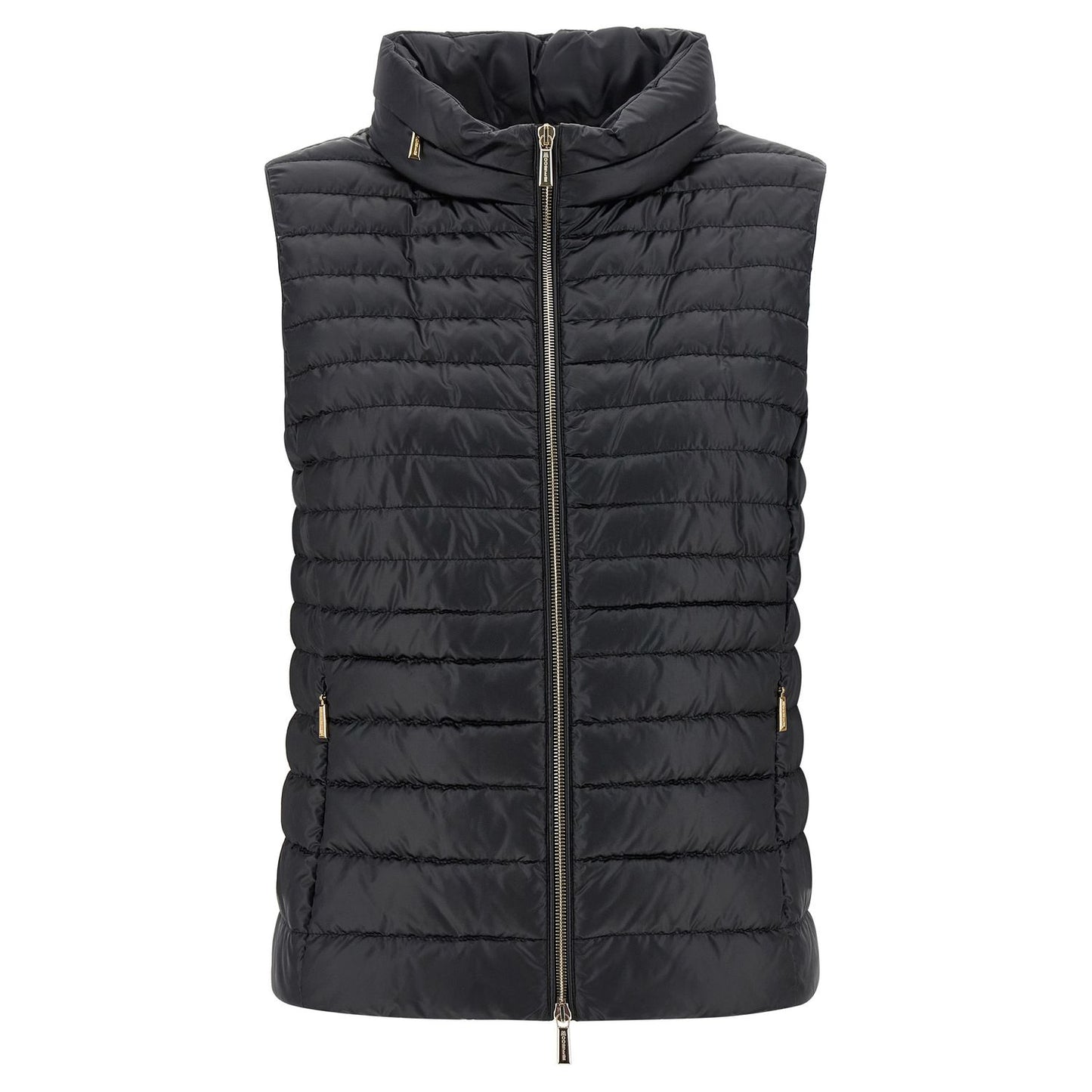 MooRER Black Polyester Sleeveless Jacket