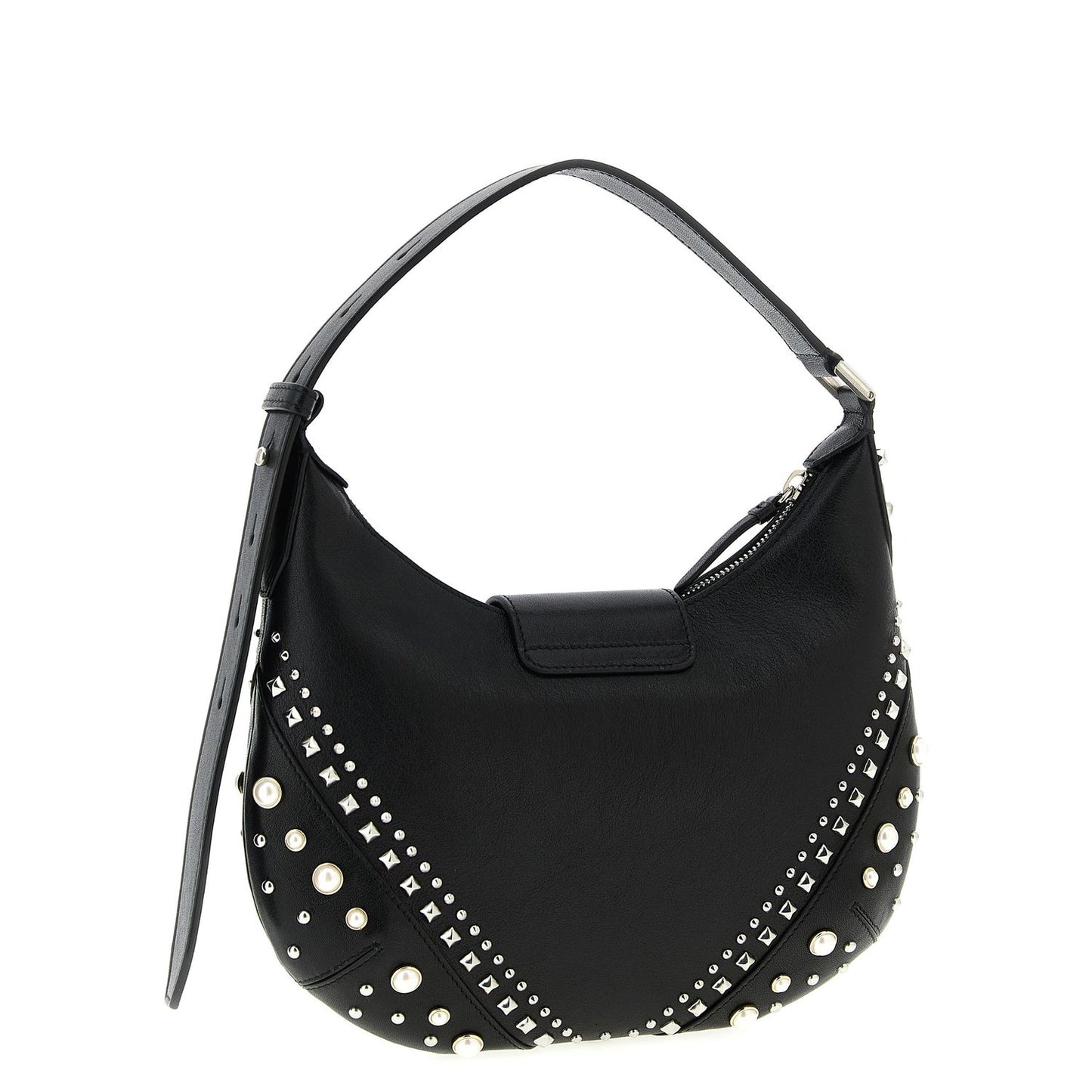 Jimmy Choo White Lamb Leather Shoulder Bag