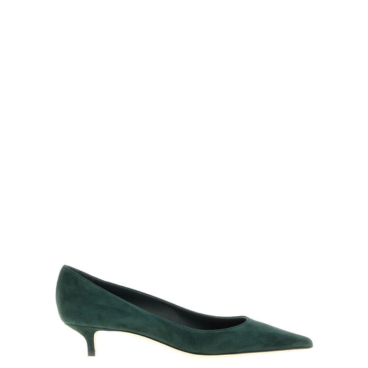 Jimmy Choo Bicolor Leather Mid Heel Pumps