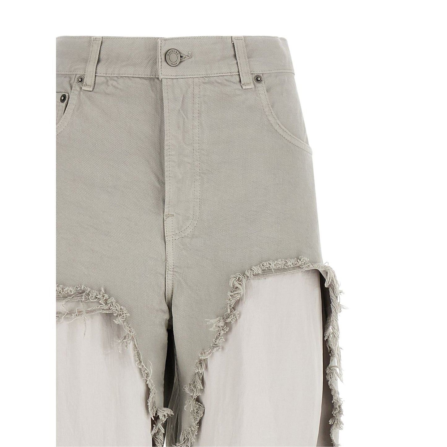 Haikure Gray Cotton Flared Jeans