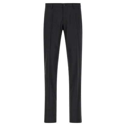 Dolce & Gabbana Black Virgin Wool Two-Piece Suit