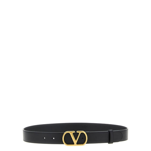 Valentino Garavani Black Calfskin Regular Belt
