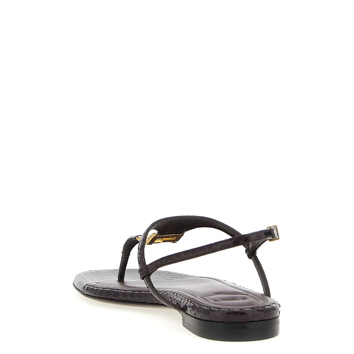 Fendi Purple Elastane Flat Sandals