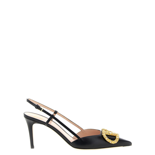 Valentino Garavani Black Calfskin High Heel Pumps