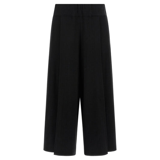 Issey Miyake Black Cotton Casual Pants