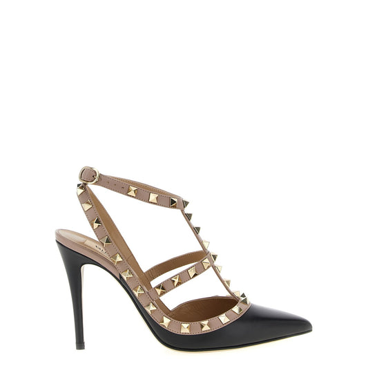 Valentino Garavani Black Lamb Leather High Heel Pumps