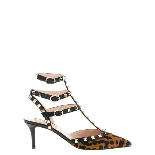 Valentino Garavani Multicolor Calfskin Mid Heel Pumps