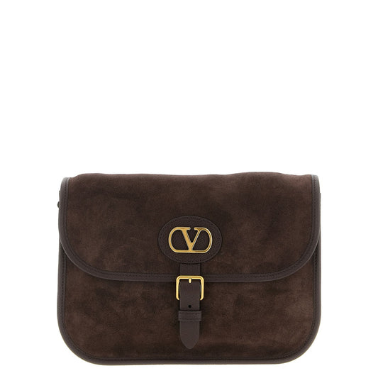 Valentino Garavani Brown Cowhide Crossbody Bag