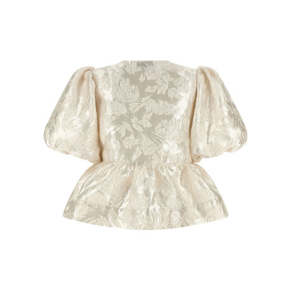 Ganni White Polyester Blouse