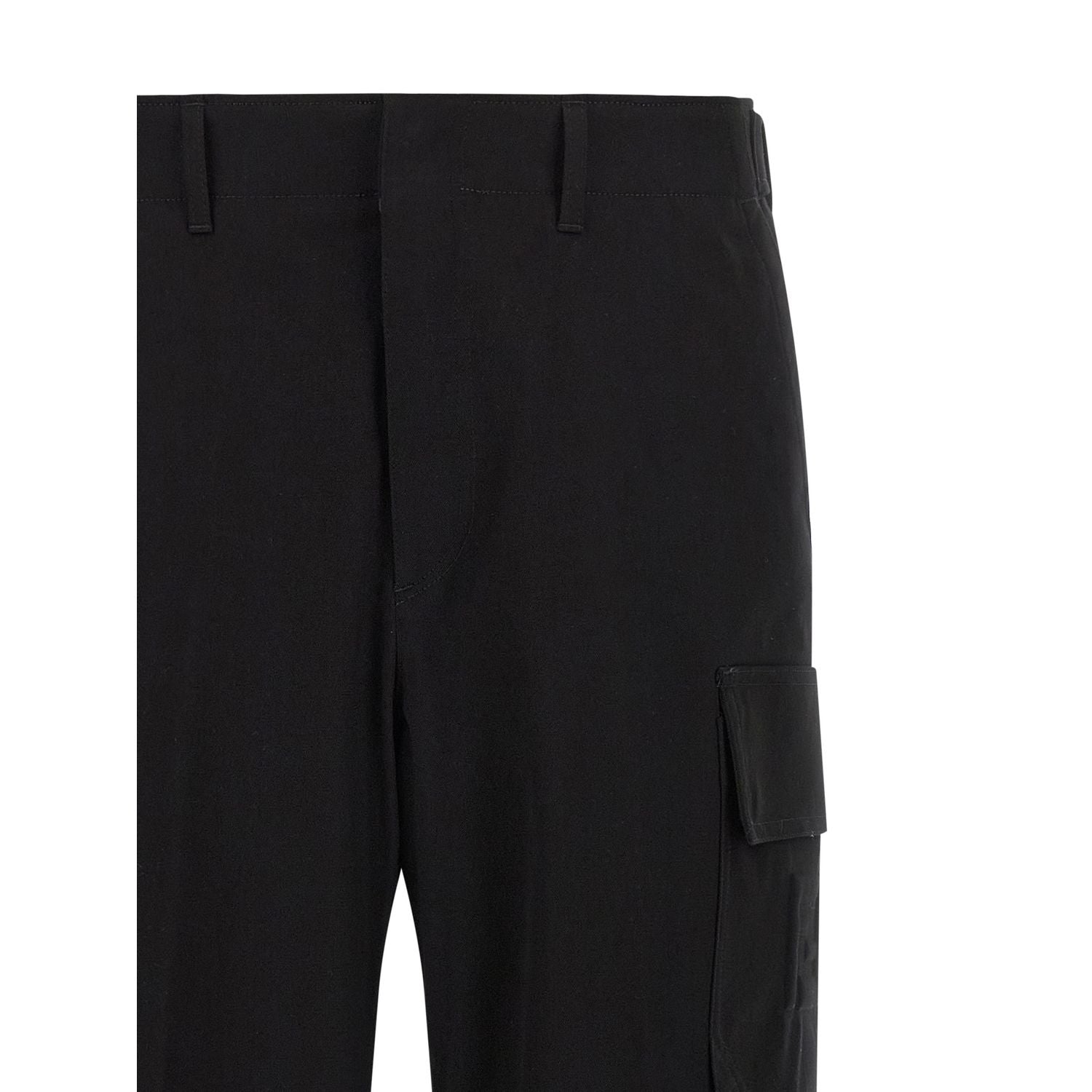 Fendi Black Cotton Cargo Pants