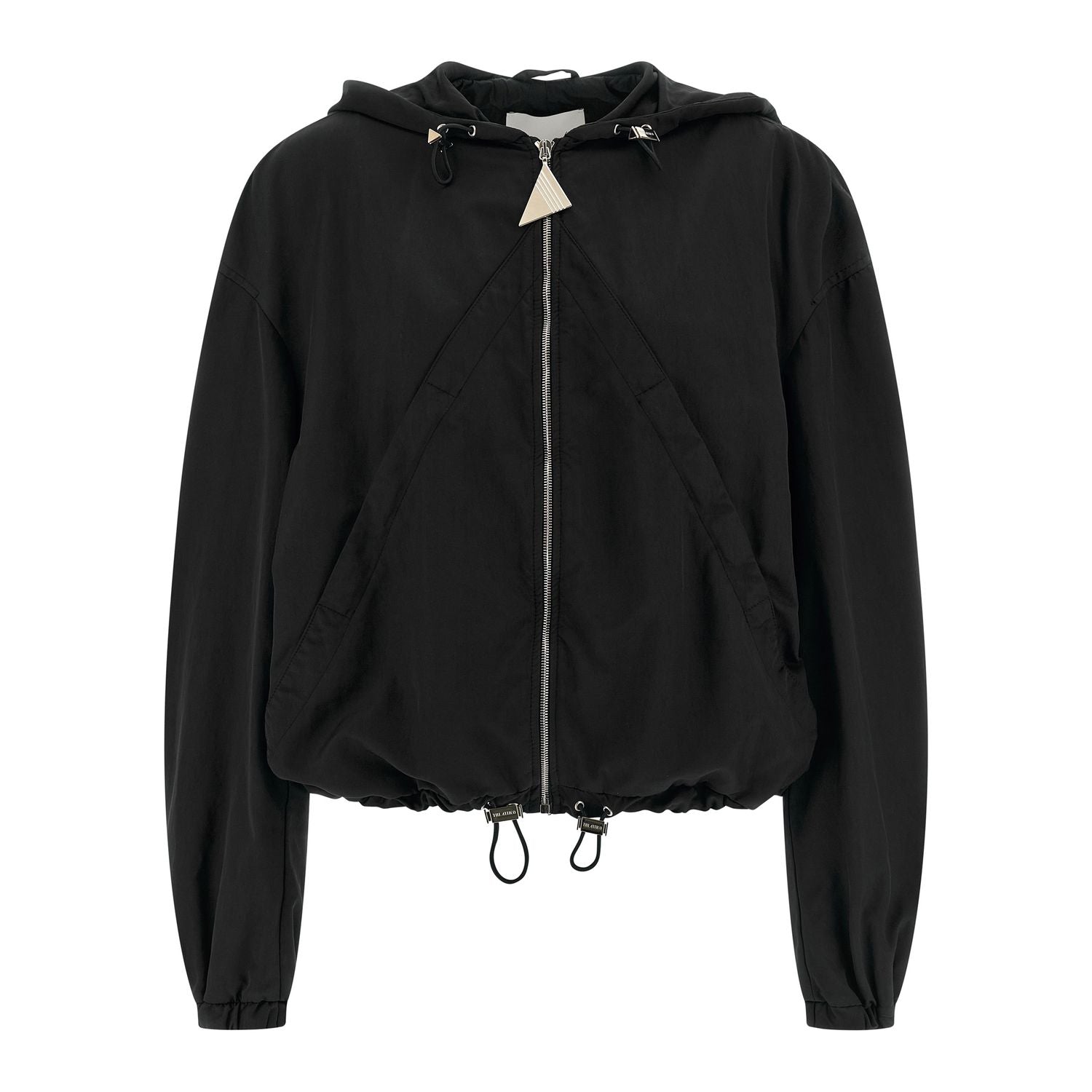 The Attico Black Polyester Bomber