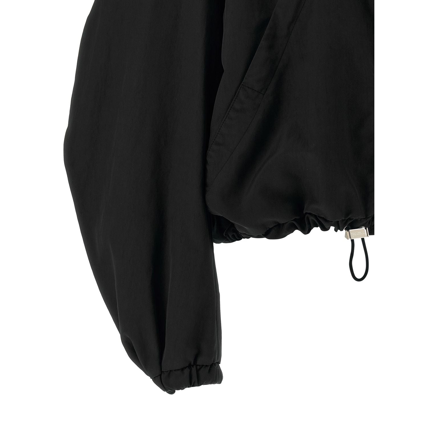 The Attico Black Polyester Bomber