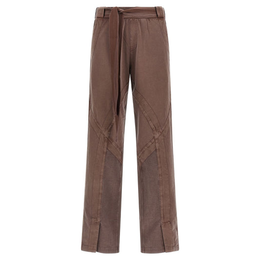 The Attico Brown Cotton Casual Pants