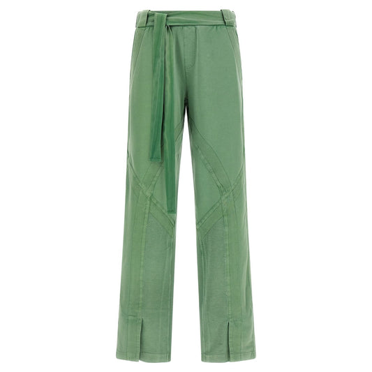 The Attico Bicolor Cotton Casual Pants