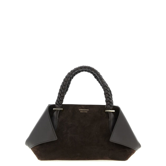 Ferragamo Brown Goatskin Handbag