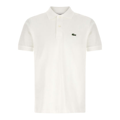 Lacoste White Cotton Polo Shirt