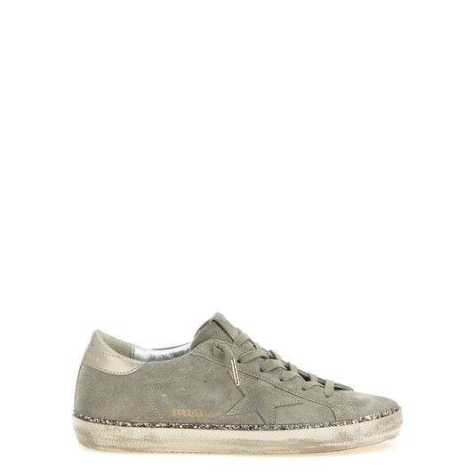 Golden Goose Gray Cowhide Low Top Sneakers