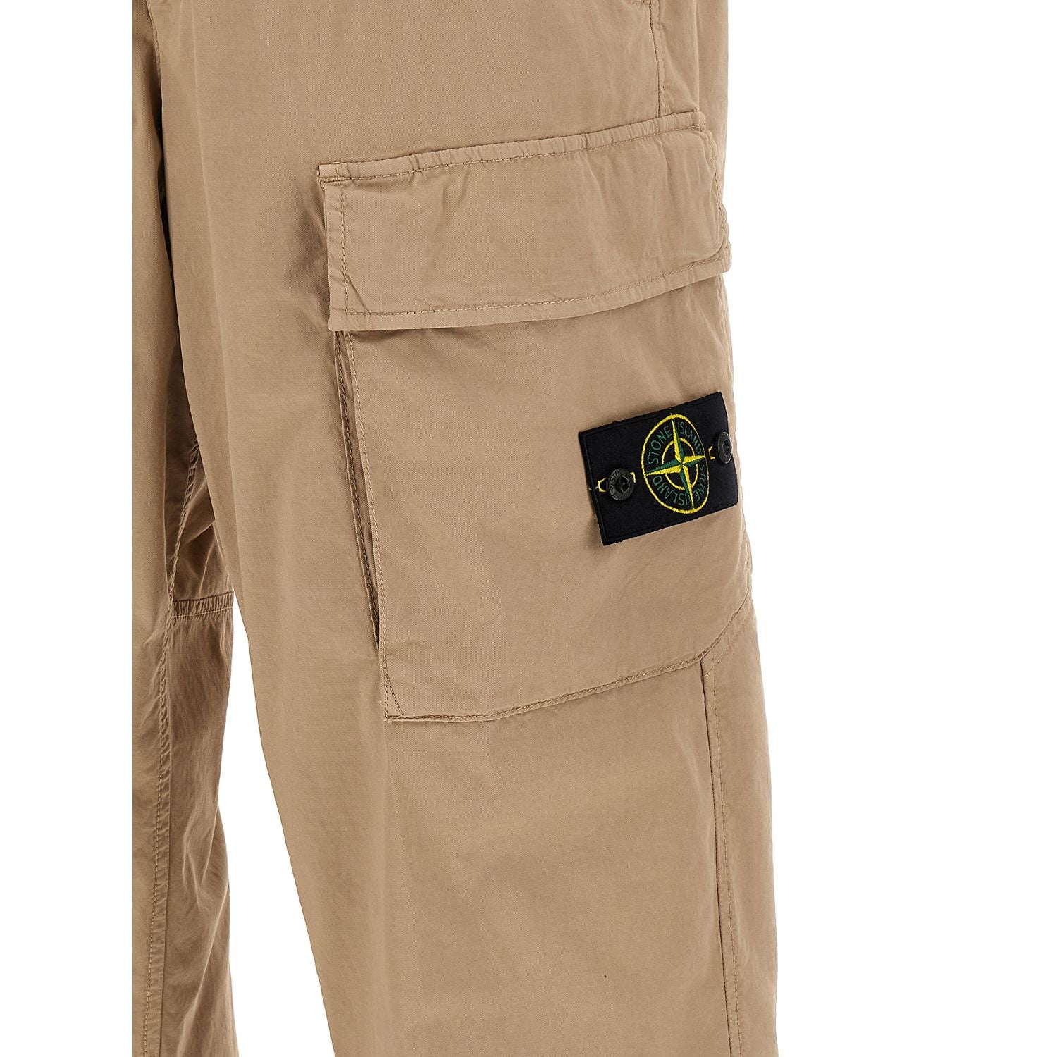 Stone Island Beige Cotton Cargo Pants