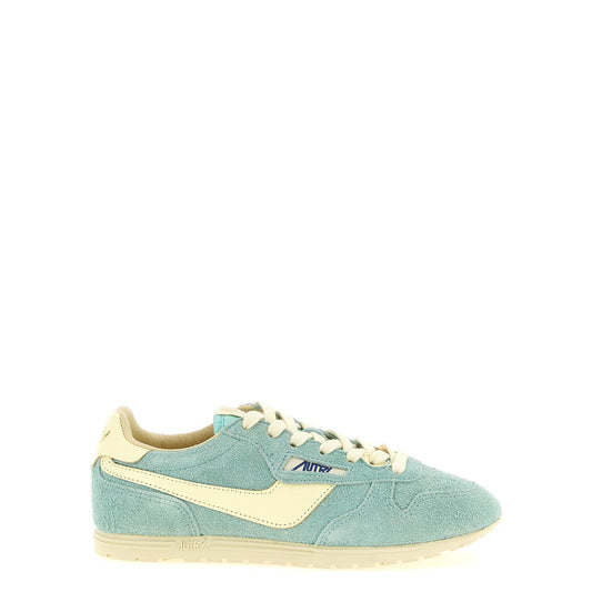 Autry Blue Cowhide Low Top Sneakers