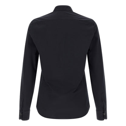 Kiton Blue Cotton Blouse