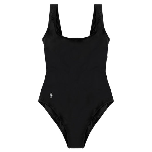 Polo Ralph Lauren Black Nylon One-Piece Swimsuit