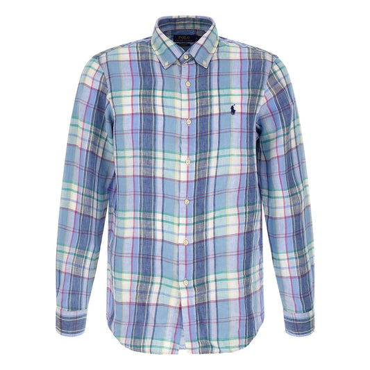 Polo Ralph Lauren Blue Linen Blouse