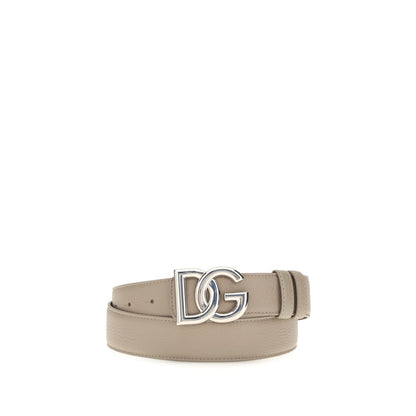 Dolce & Gabbana Beige Calf Leather Bos Taurus Regular Belt