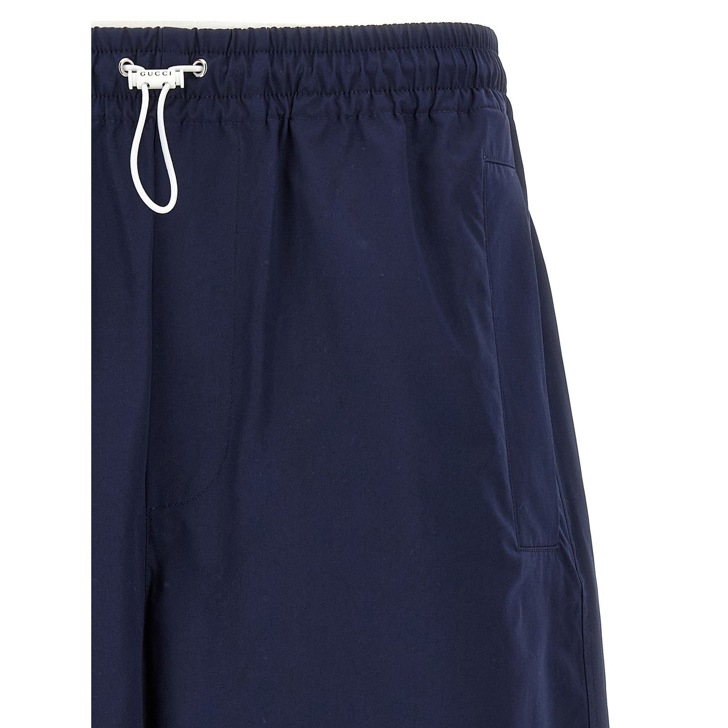 Gucci Blue Cotton Bermuda Shorts
