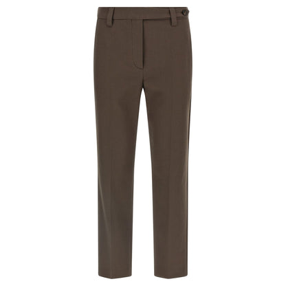 Brunello Cucinelli Brown Cotton Casual Pants